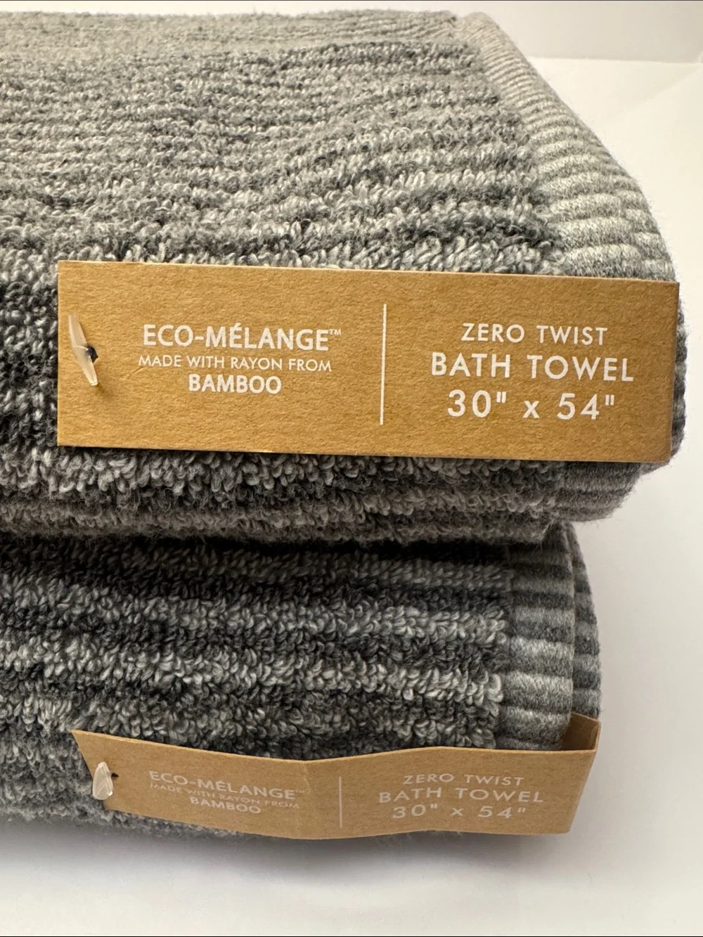 4pc COMMON THREAD Eco-Melange Bamboo Zero Twist Bath Towel Set